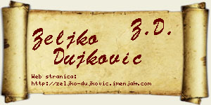 Željko Dujković vizit kartica